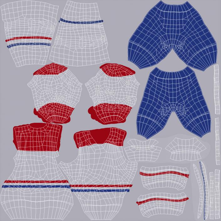 3D model Hockey Clothes White