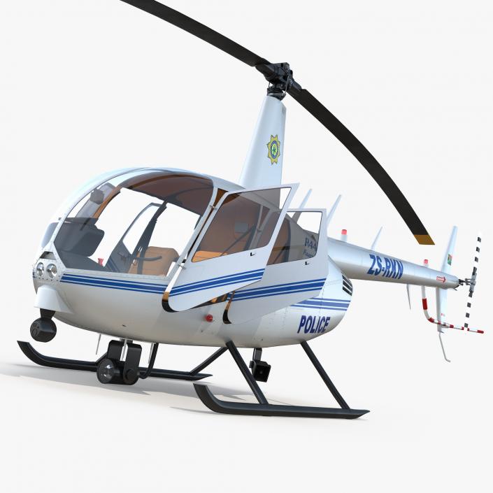 3D Police Helicopters Rigged Collection