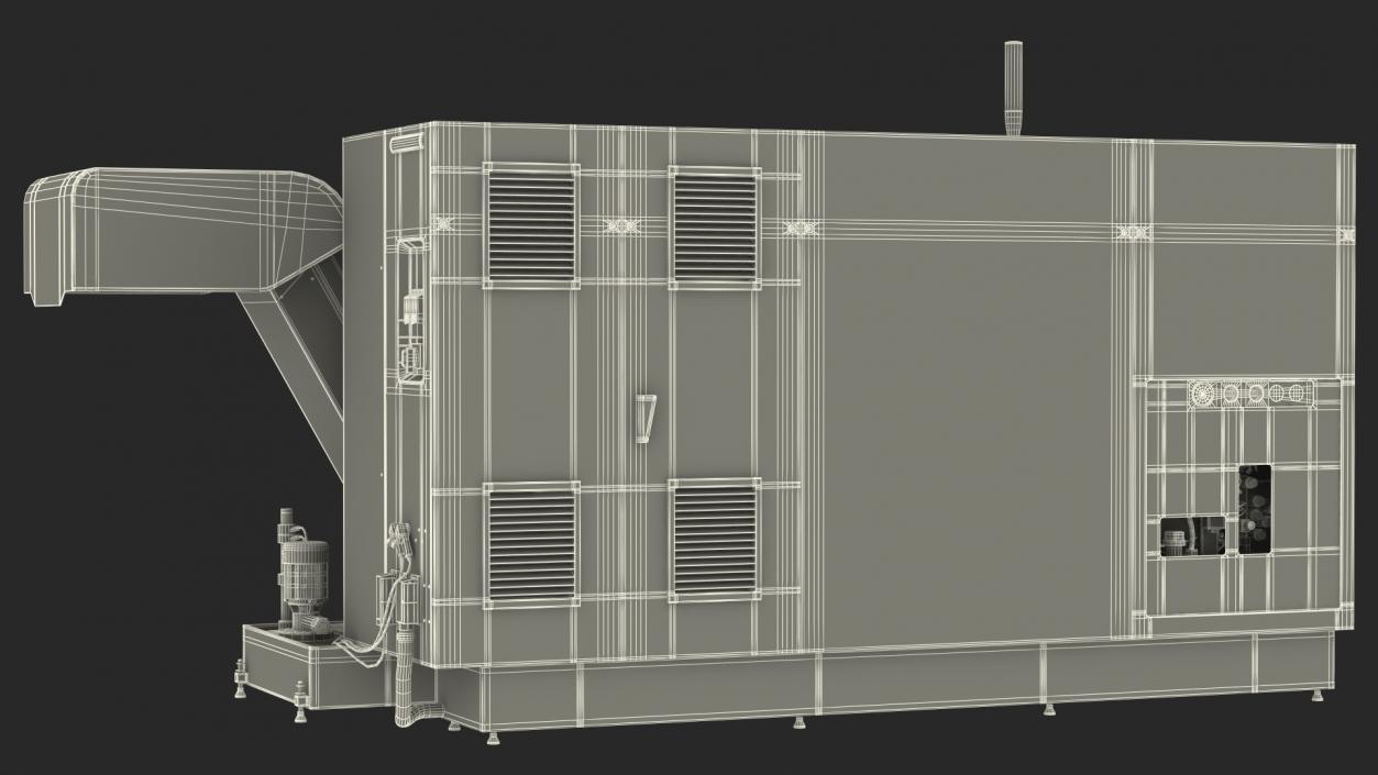 3D CNC Lathe Universal Turning Center Rigged