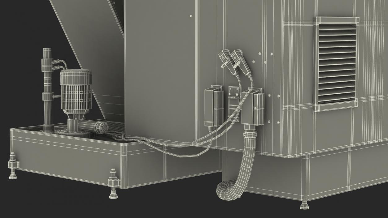 3D CNC Lathe Universal Turning Center Rigged