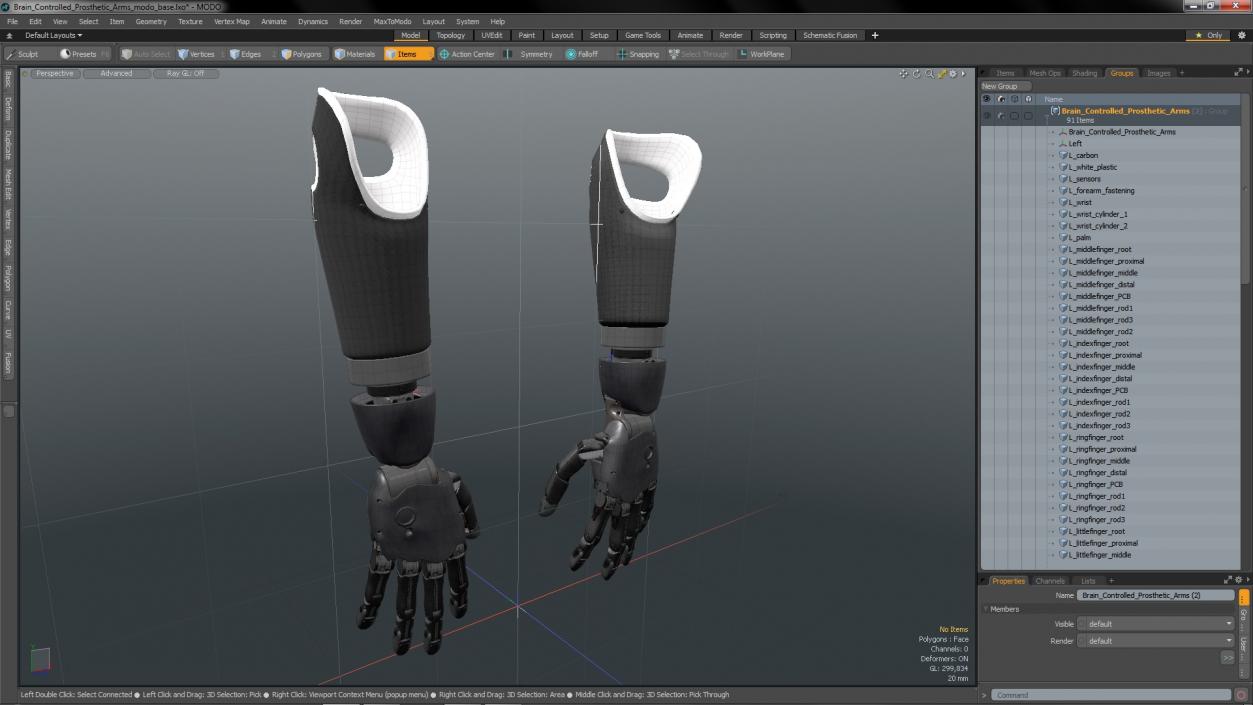 Brain Controlled Prosthetic Arms 3D