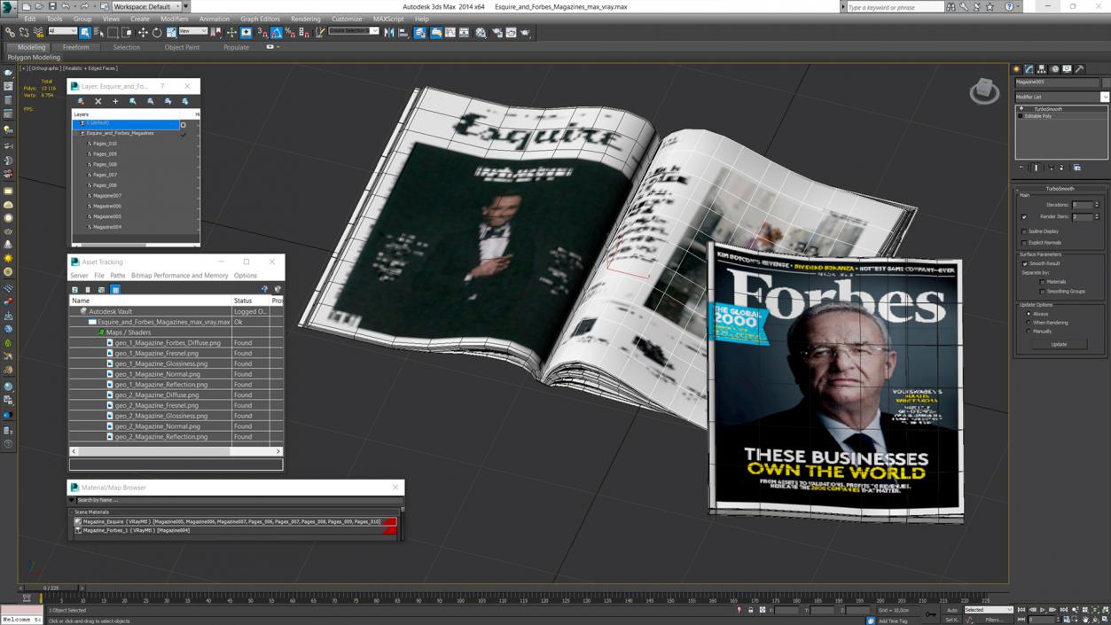 3D Esquire and Forbes Magazines model