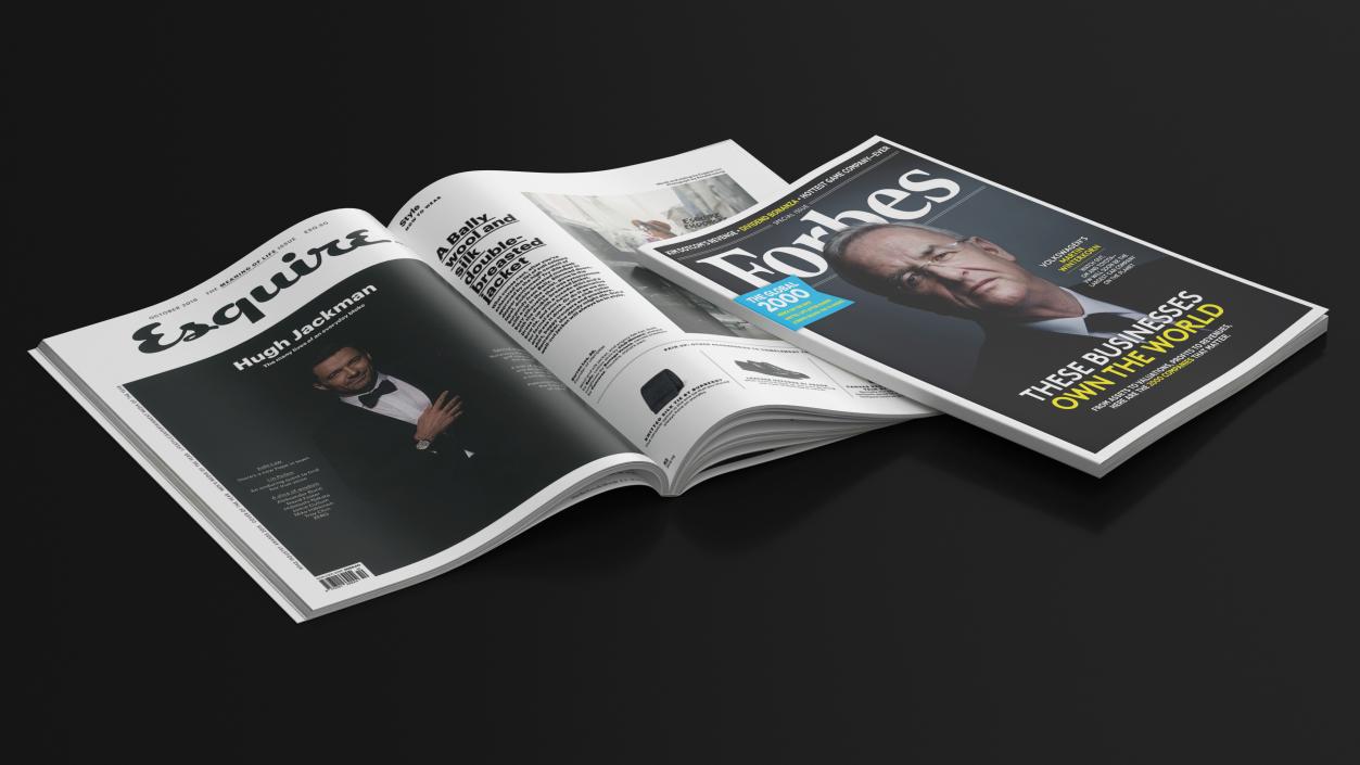 3D Esquire and Forbes Magazines model