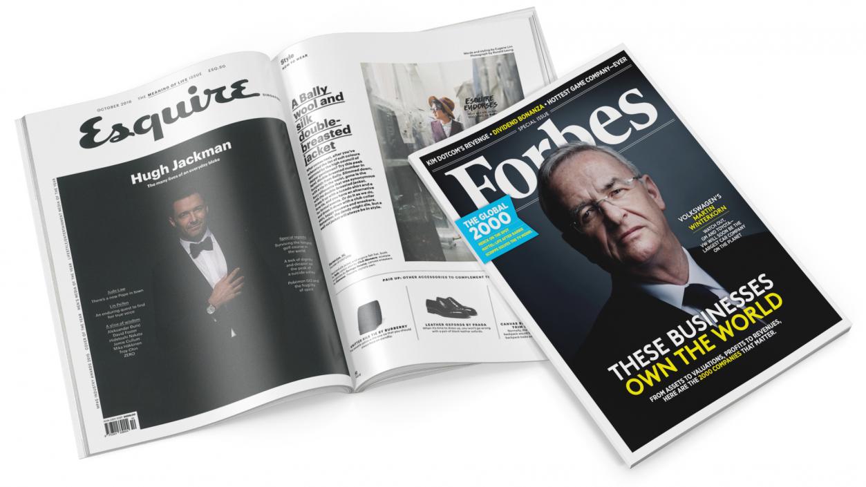 3D Esquire and Forbes Magazines model