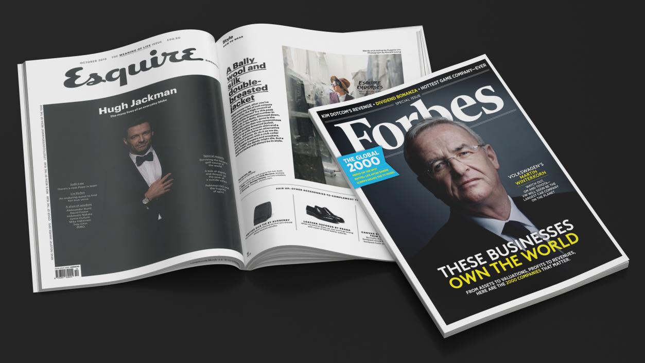 3D Esquire and Forbes Magazines model