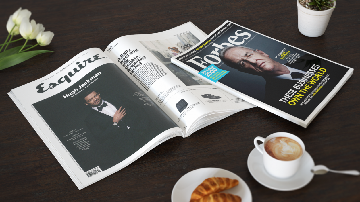 3D Esquire and Forbes Magazines model