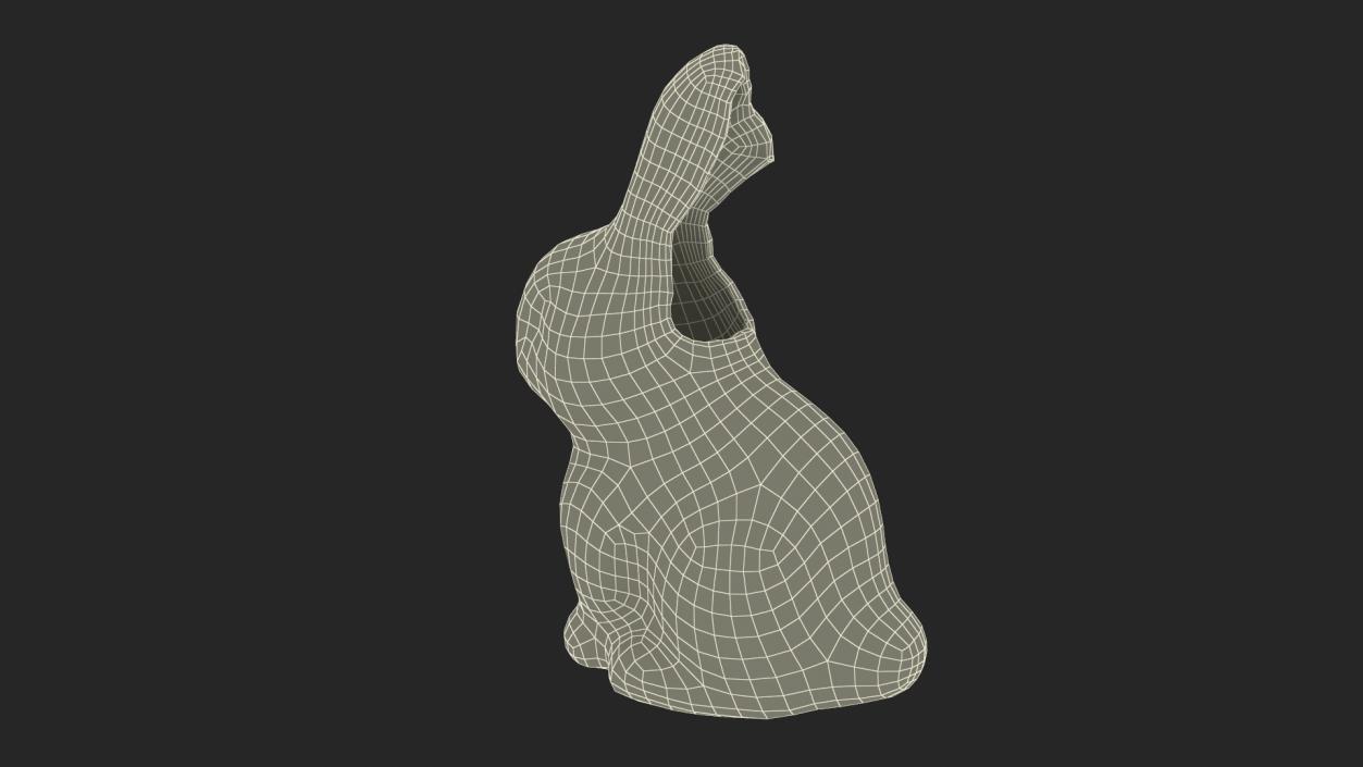 3D model Chocolate Bunny Without a Piece of Ear 2