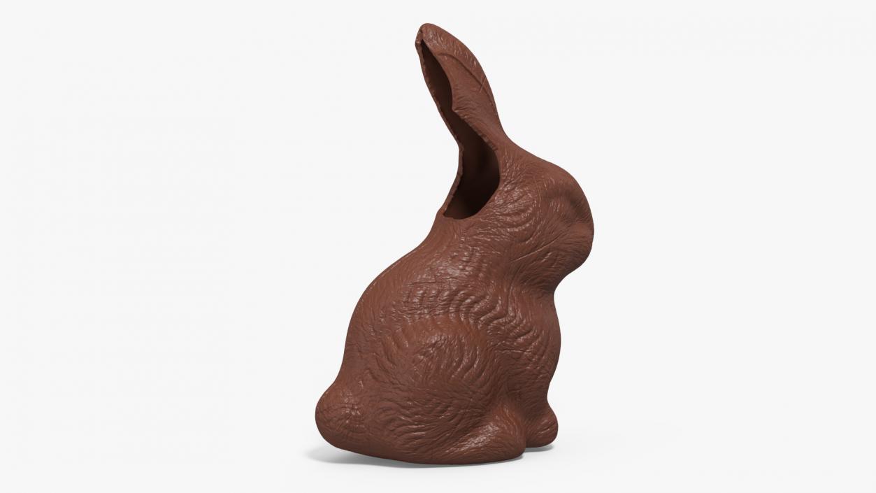 3D model Chocolate Bunny Without a Piece of Ear 2