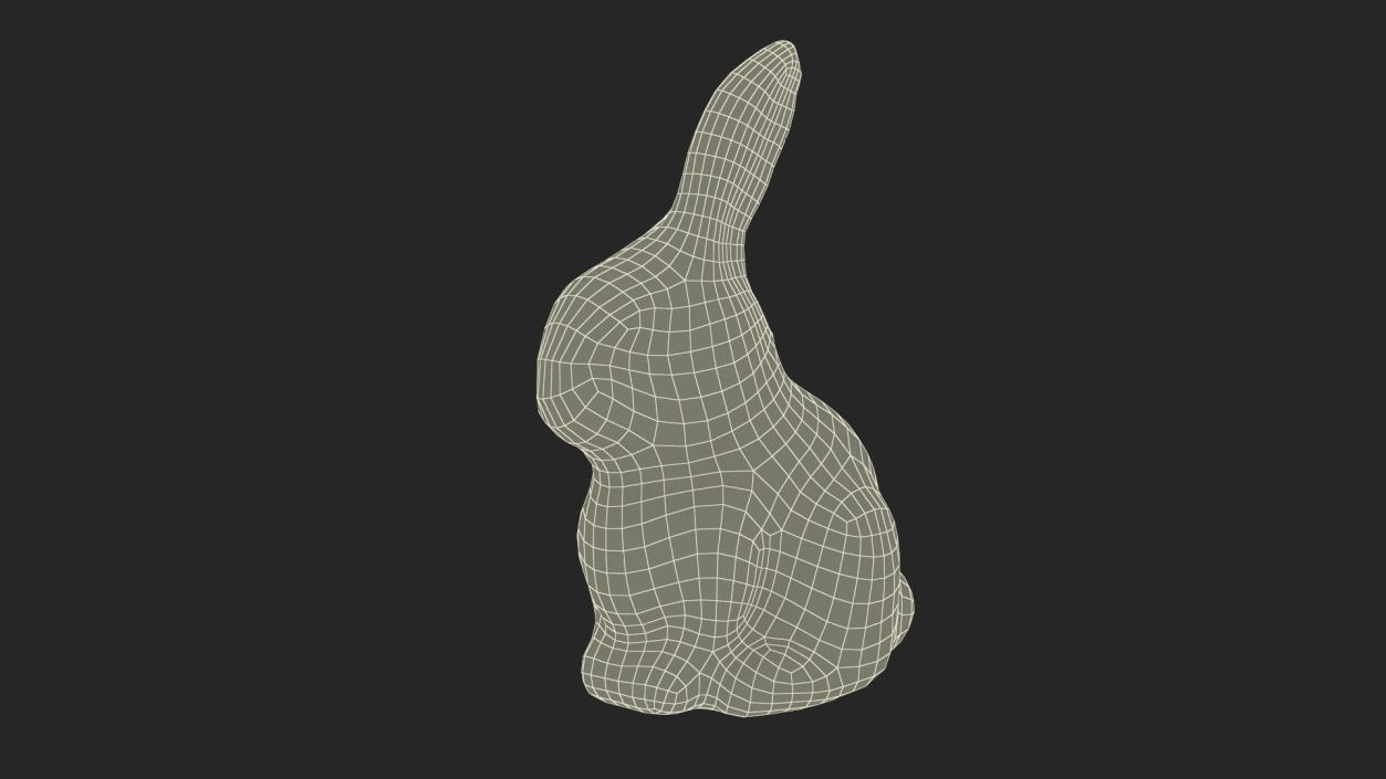 3D model Chocolate Bunny Without a Piece of Ear 2