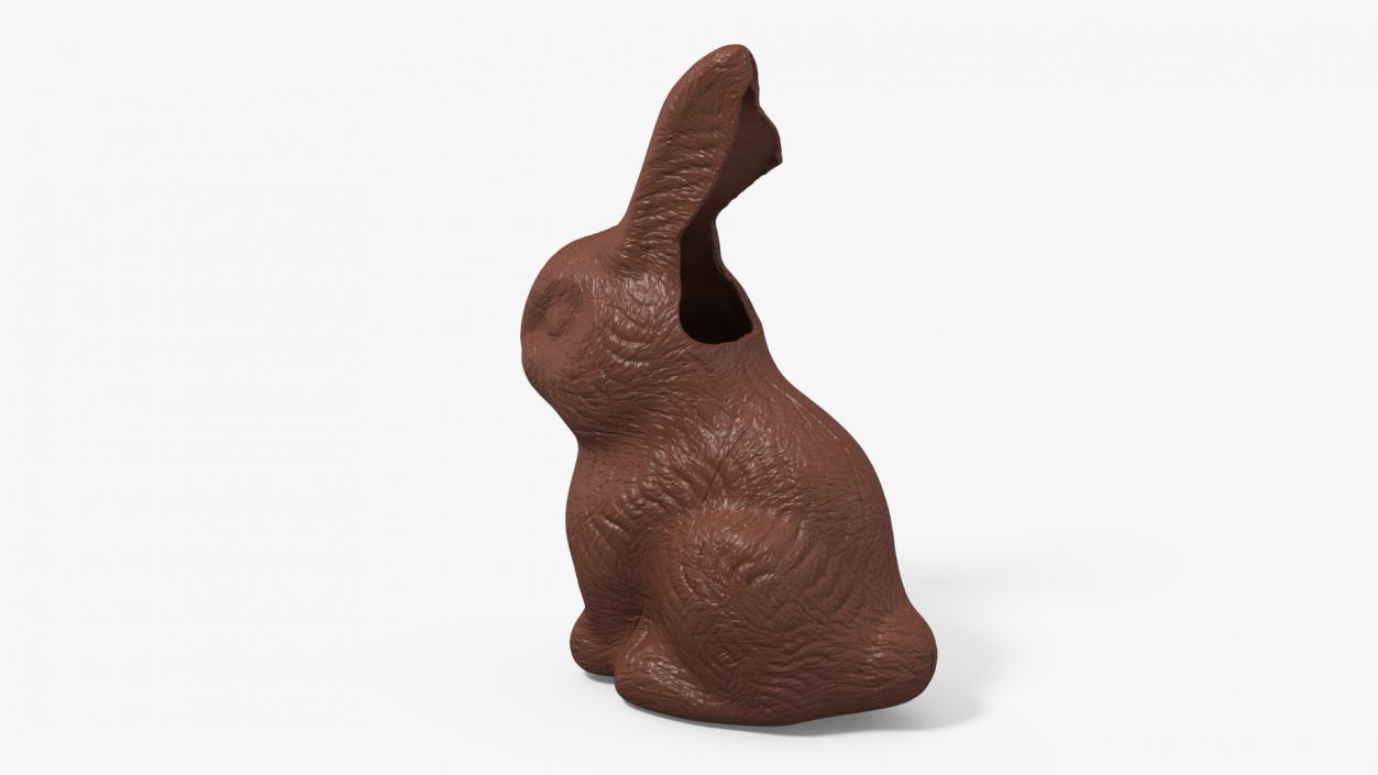 3D model Chocolate Bunny Without a Piece of Ear 2