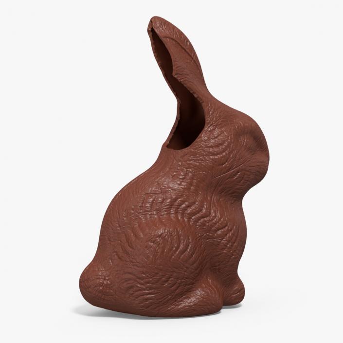 3D model Chocolate Bunny Without a Piece of Ear 2