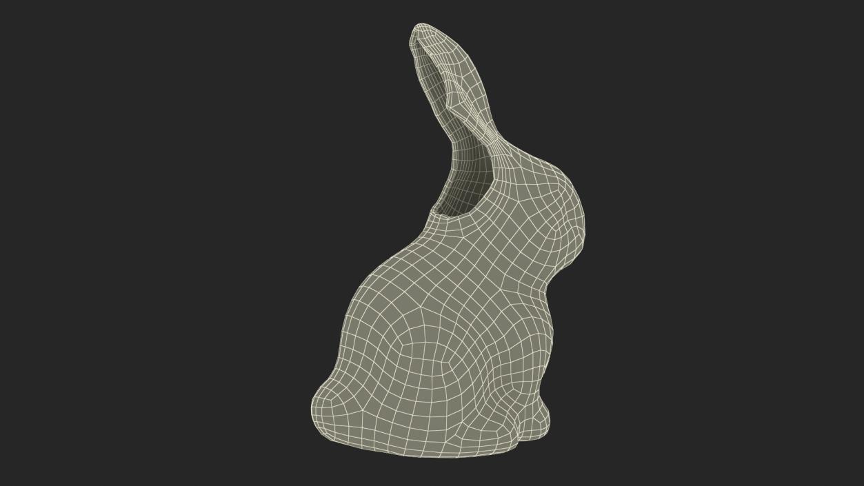 3D model Chocolate Bunny Without a Piece of Ear 2