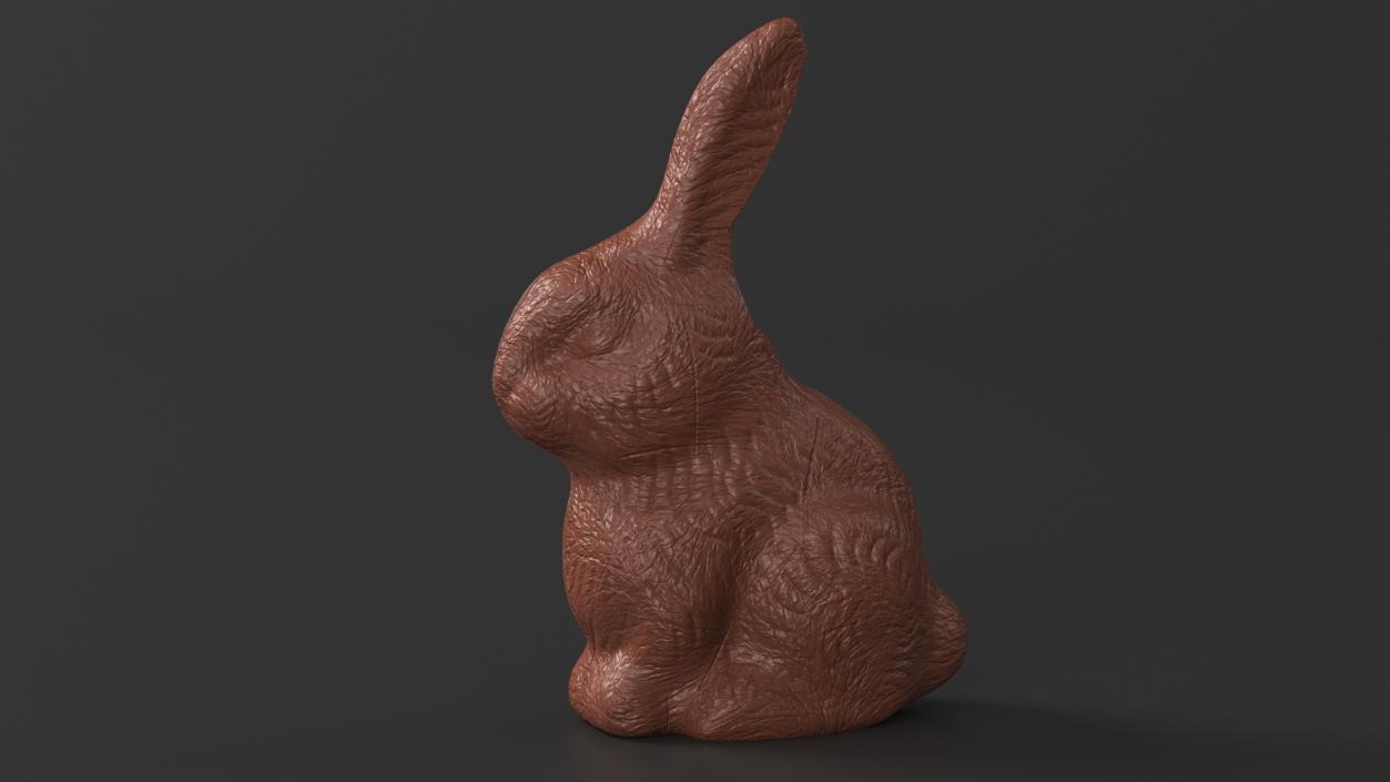 3D model Chocolate Bunny Without a Piece of Ear 2