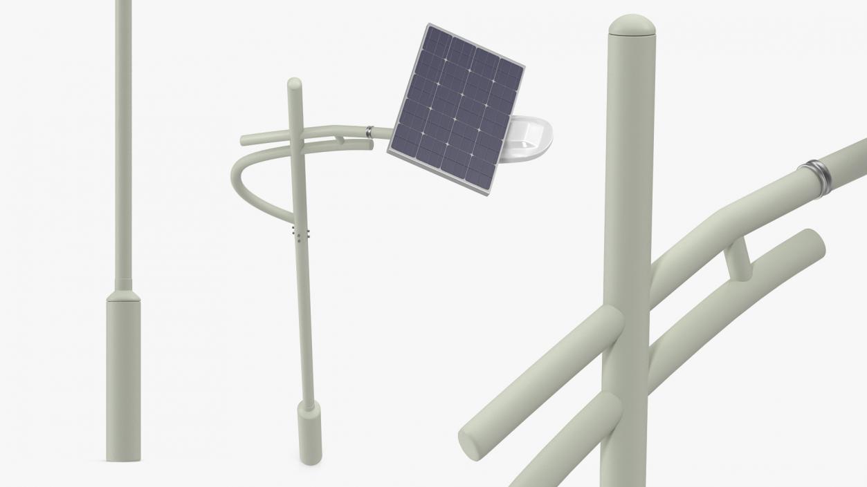 Solar LED Street Light with Battery Backup 3D