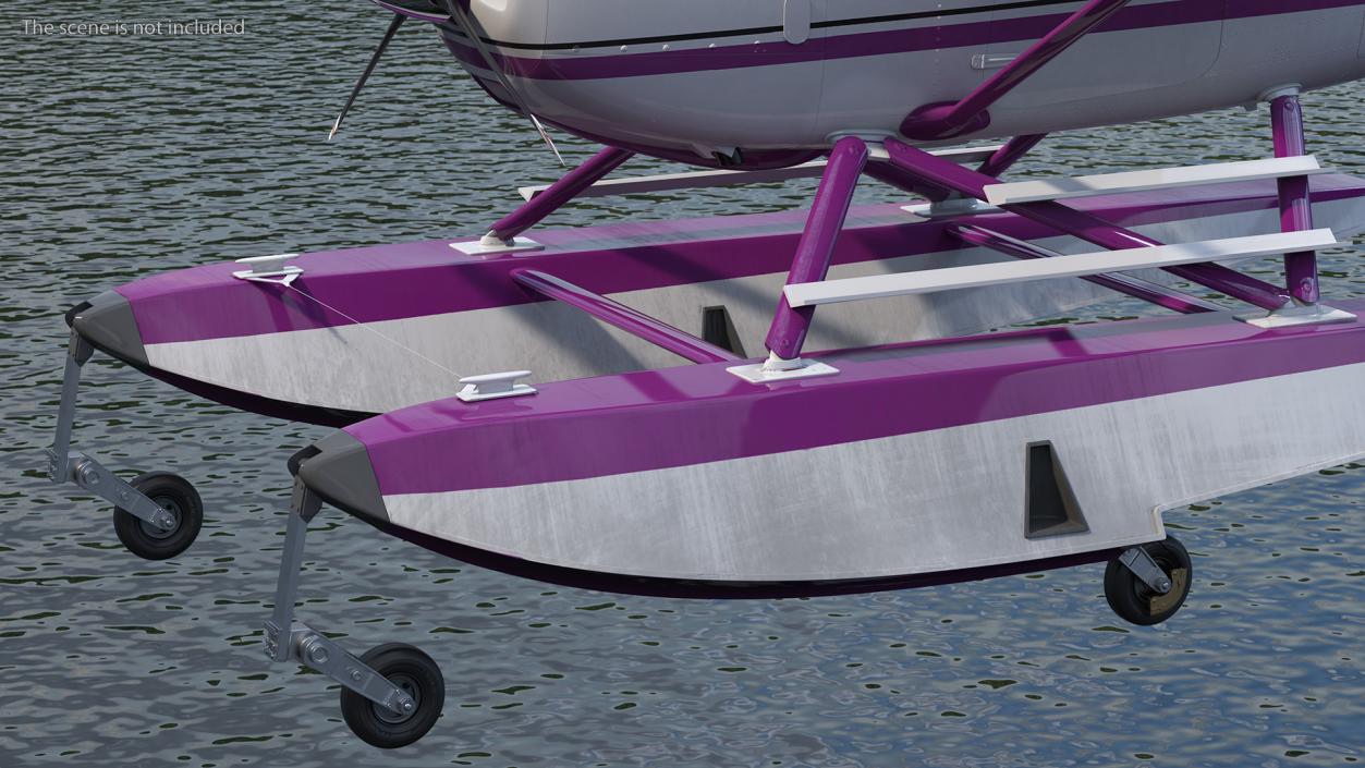 3D Light Utility Floatplane Rigged