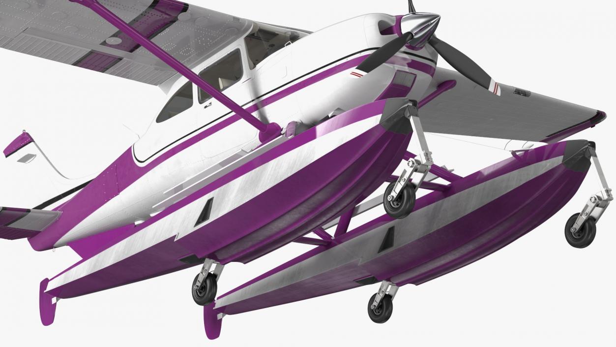 3D Light Utility Floatplane Rigged