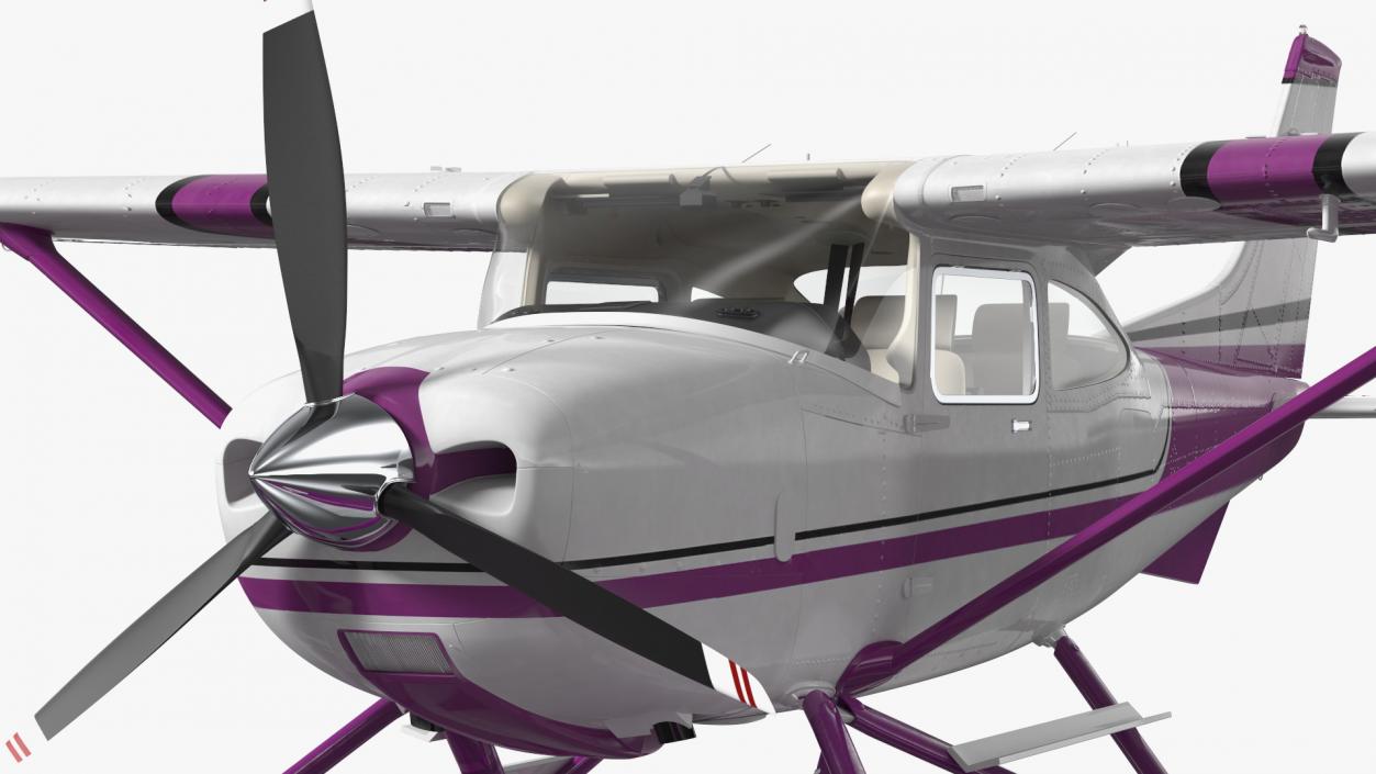 3D Light Utility Floatplane Rigged