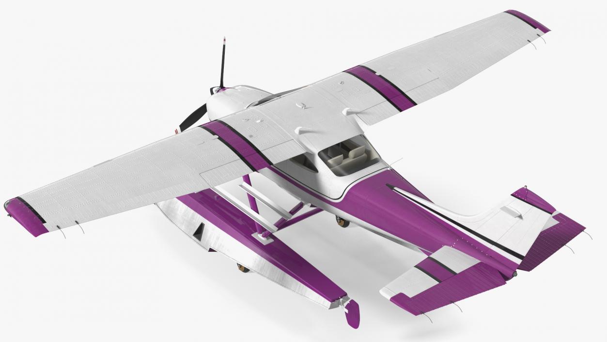 3D Light Utility Floatplane Rigged