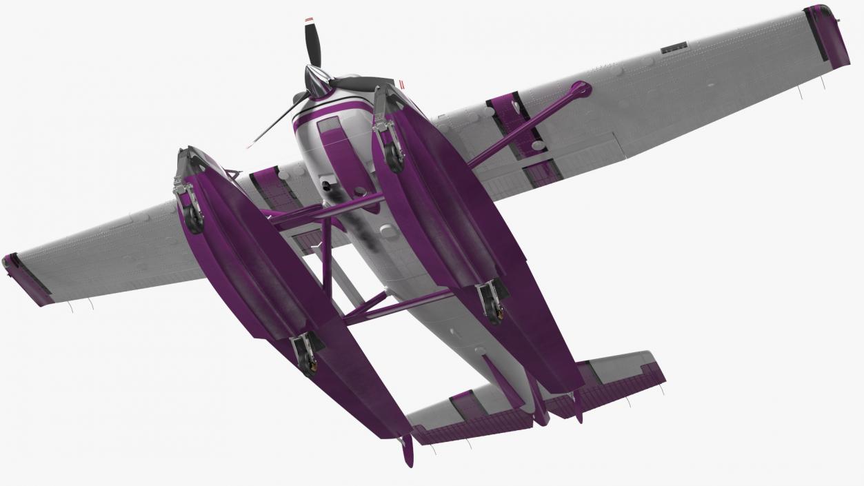 3D Light Utility Floatplane Rigged