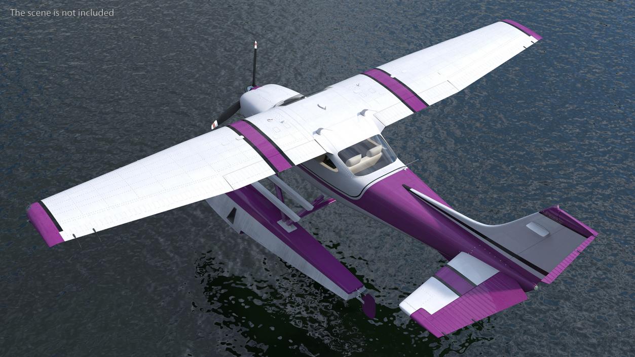 3D Light Utility Floatplane Rigged