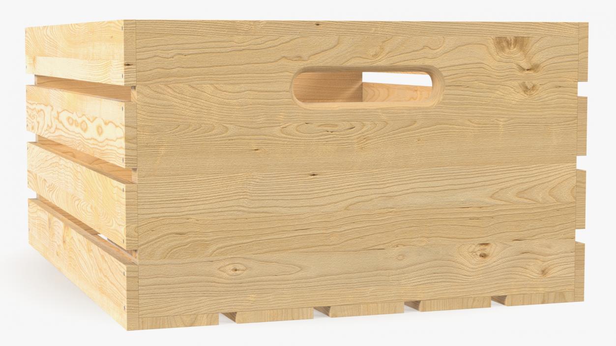 3D model Small Low Box of Wooden Planks