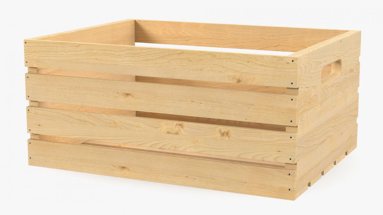 3D model Small Low Box of Wooden Planks