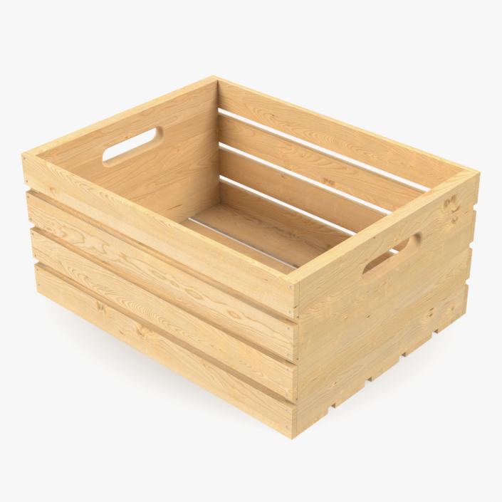 3D model Small Low Box of Wooden Planks