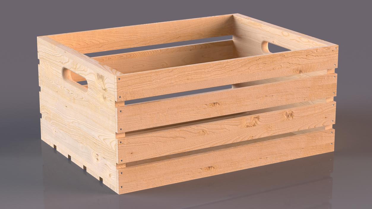 3D model Small Low Box of Wooden Planks