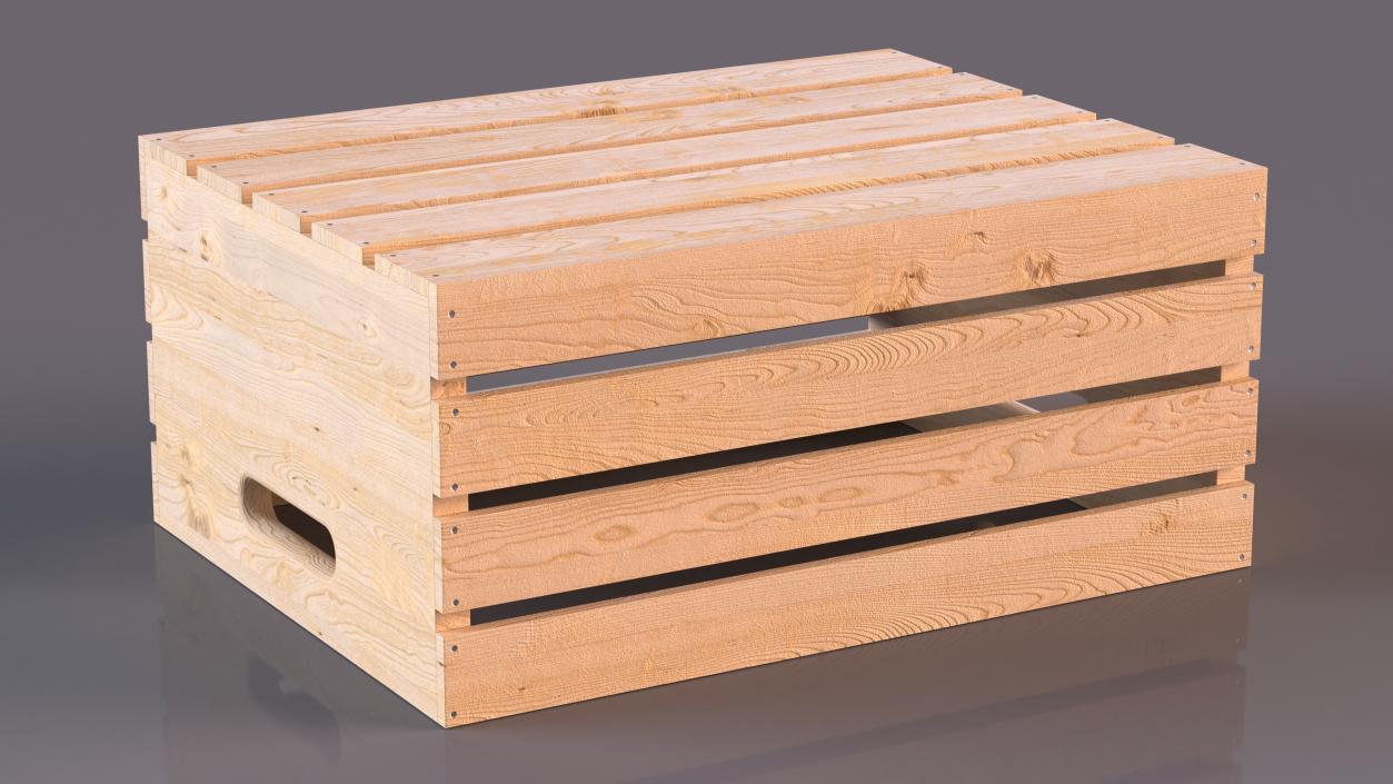 3D model Small Low Box of Wooden Planks