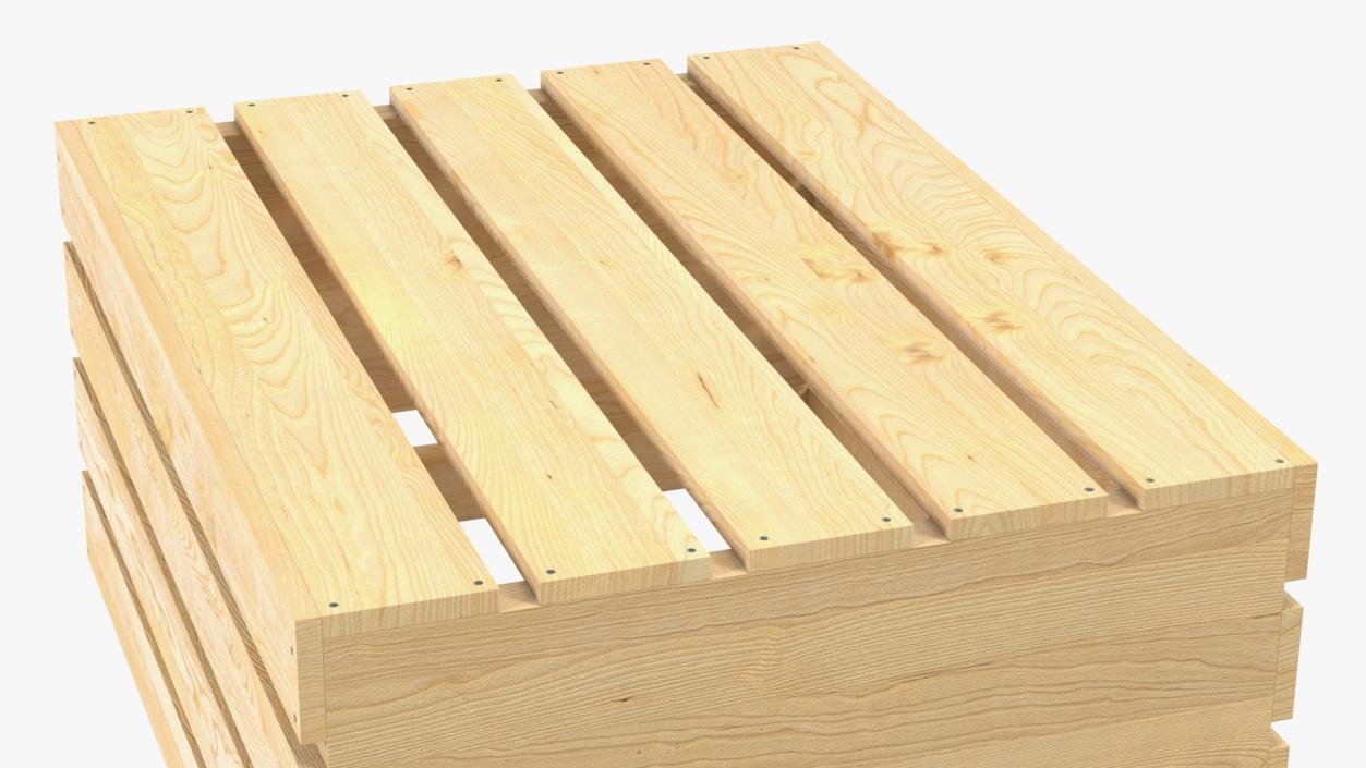 3D model Small Low Box of Wooden Planks