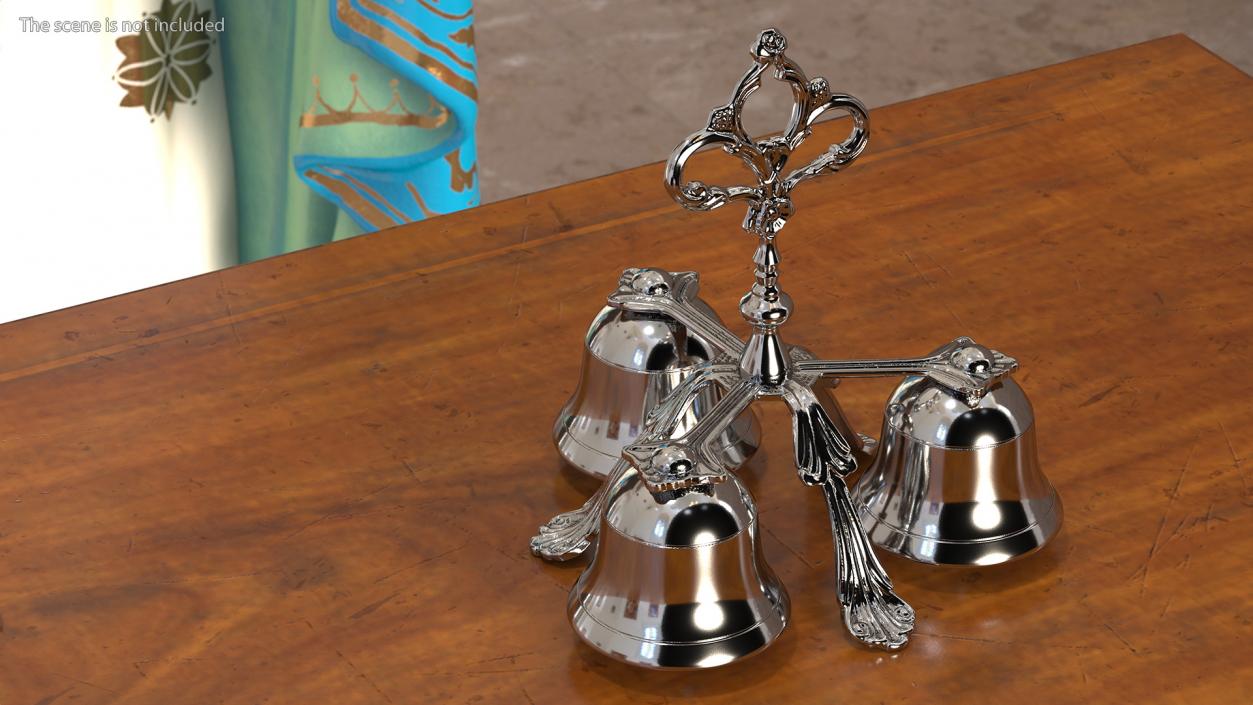 Three Sound Silver Handbell 3D