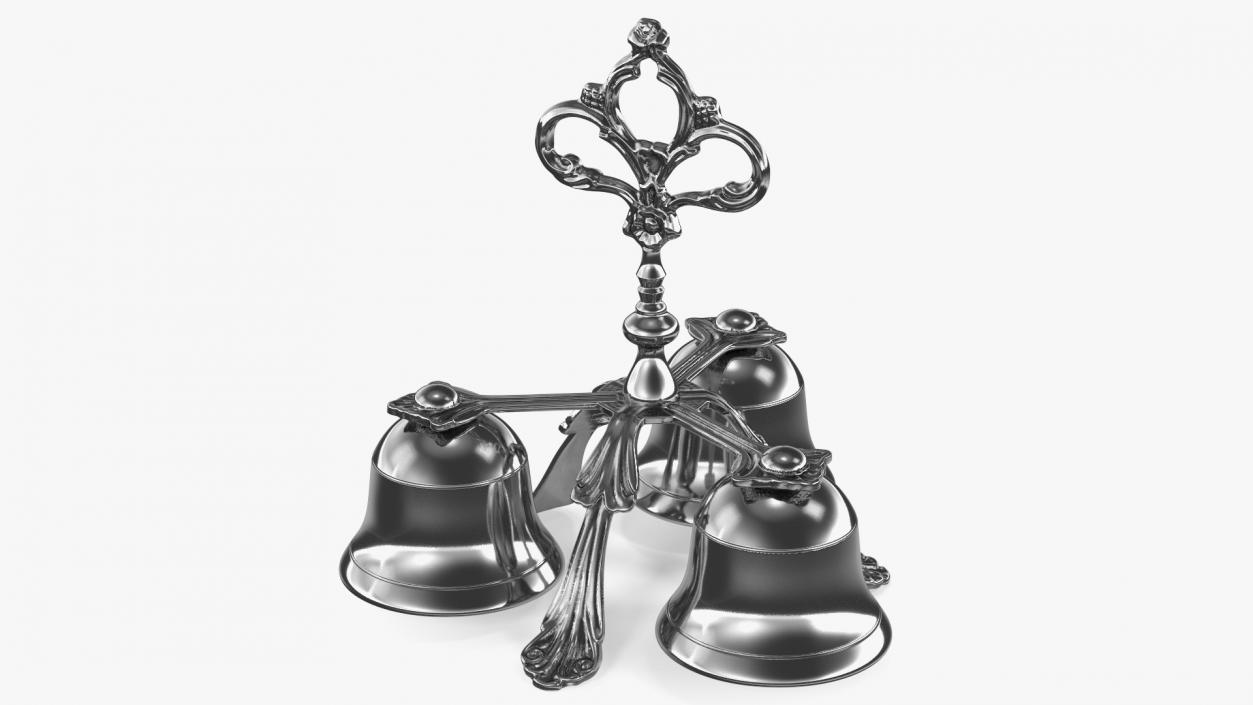 Three Sound Silver Handbell 3D