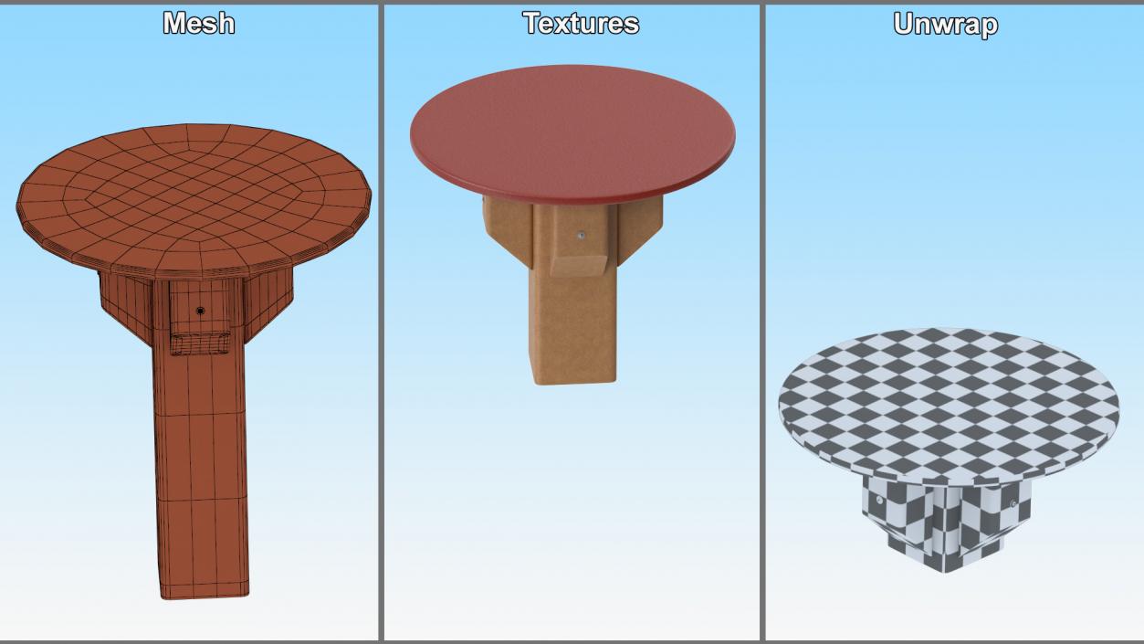 Red Jump Islands for Dog Park 3D model