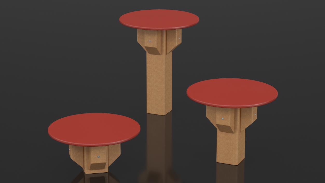 Red Jump Islands for Dog Park 3D model