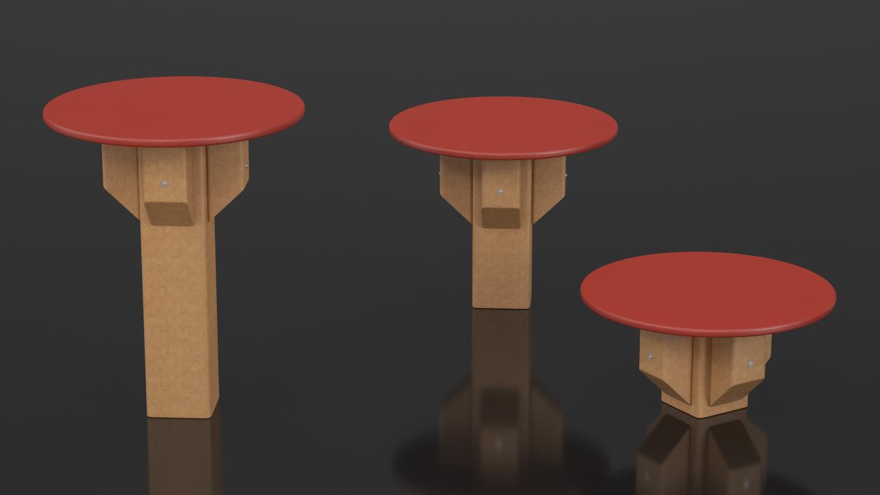 Red Jump Islands for Dog Park 3D model