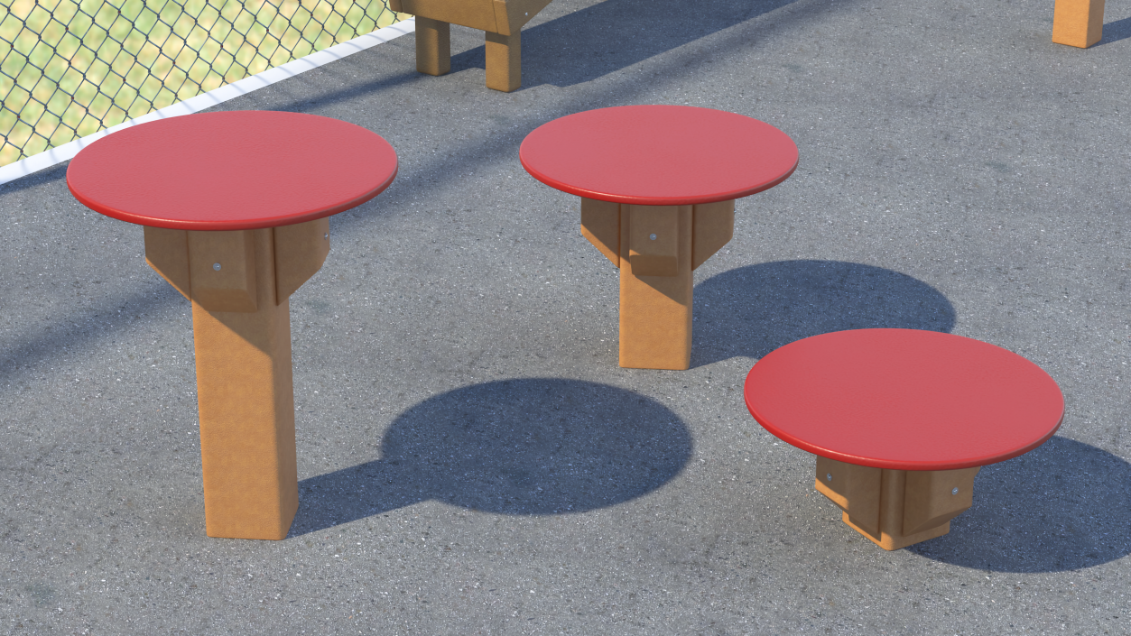 Red Jump Islands for Dog Park 3D model