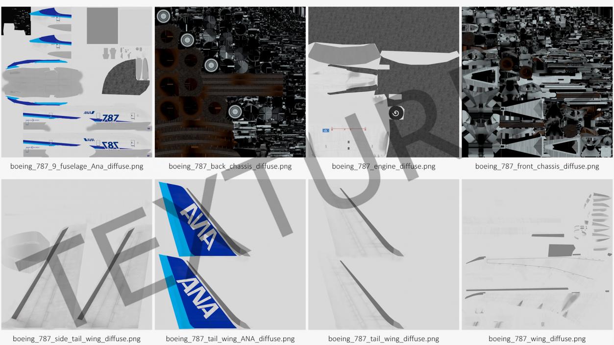 Boeing 787-9 Dreamliner ANA Livery 3D model