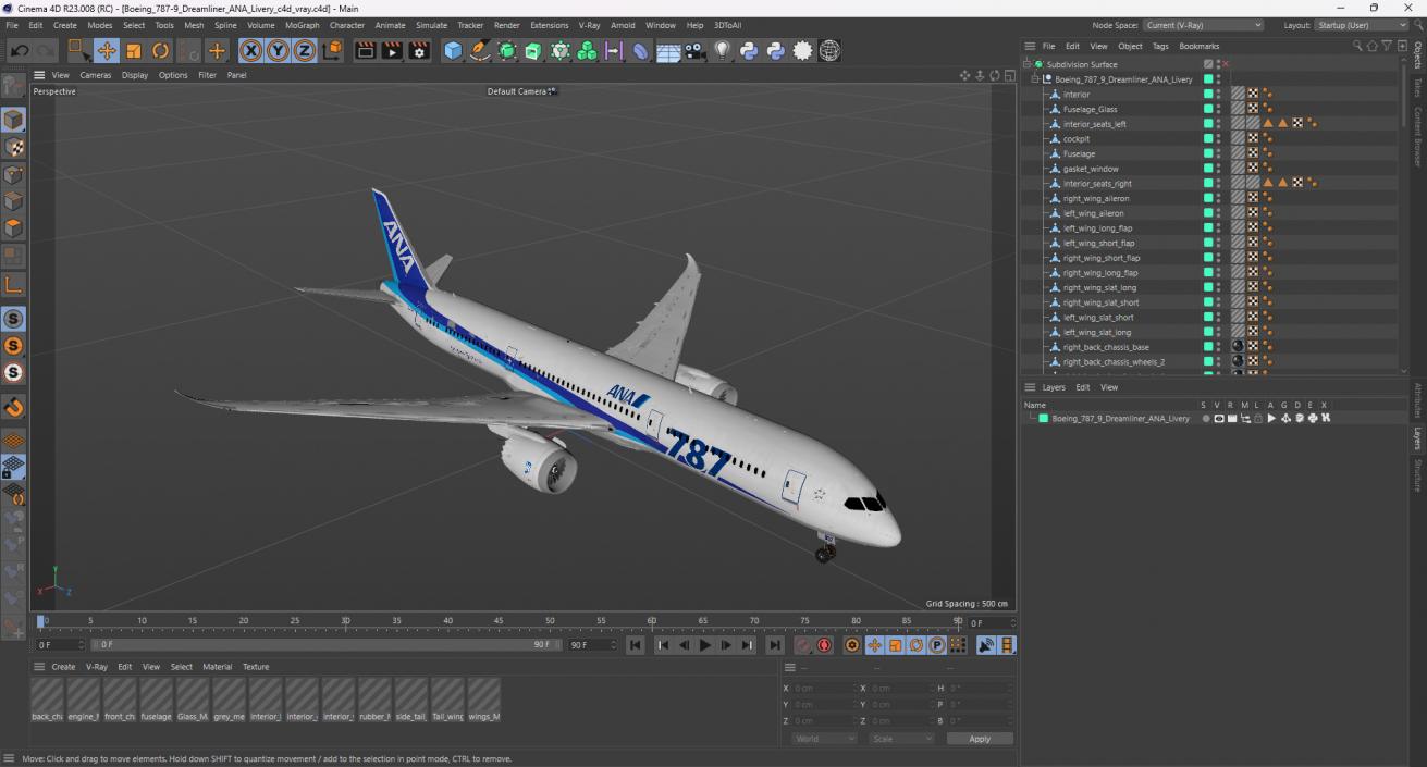 Boeing 787-9 Dreamliner ANA Livery 3D model