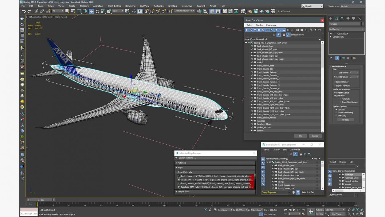 Boeing 787-9 Dreamliner ANA Livery 3D model