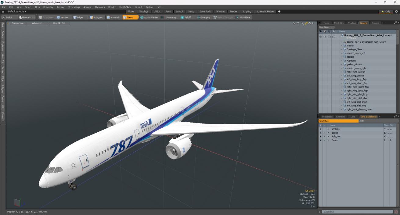 Boeing 787-9 Dreamliner ANA Livery 3D model