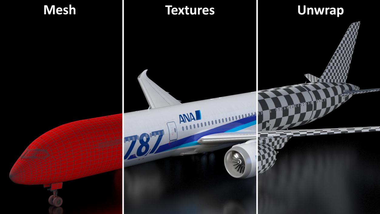 Boeing 787-9 Dreamliner ANA Livery 3D model