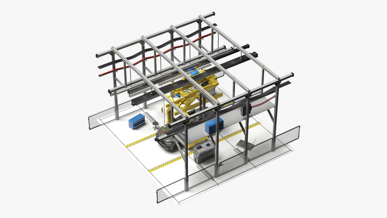 Volkswagen Assembly Line 3D model