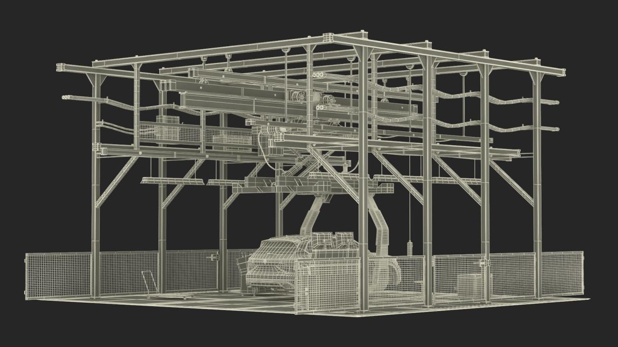 Volkswagen Assembly Line 3D model