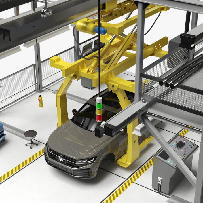 Volkswagen Assembly Line 3D model