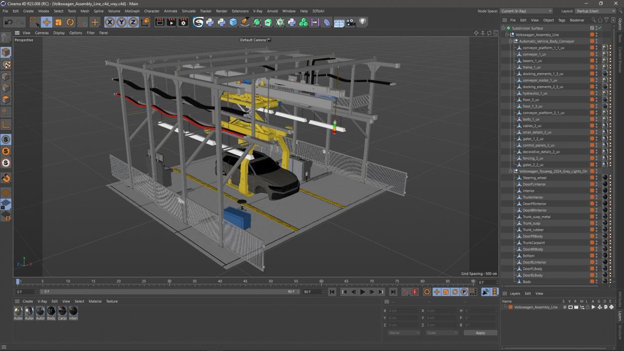 Volkswagen Assembly Line 3D model