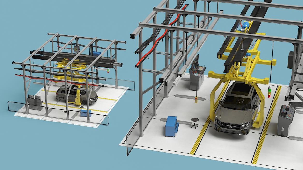 Volkswagen Assembly Line 3D model