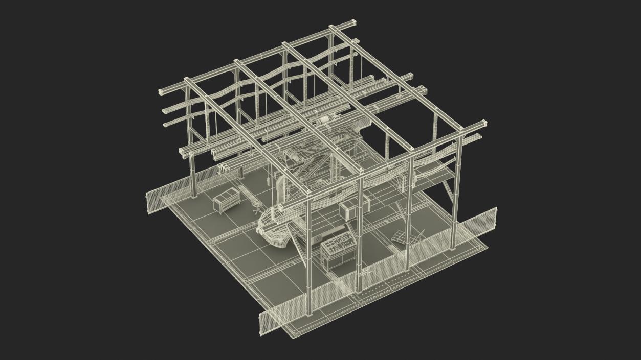 Volkswagen Assembly Line 3D model