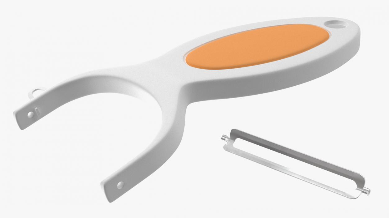 White Vegetable Peeler 3D