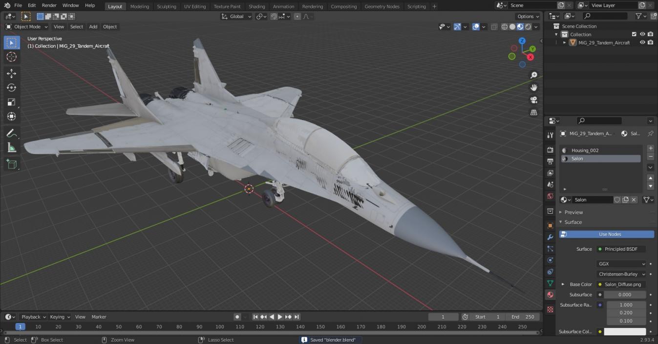 MiG 29 Tandem Aircraft 3D