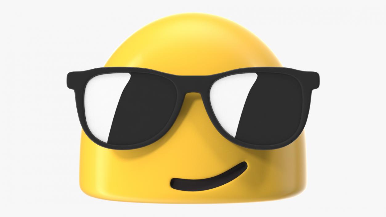 Smiling Face with Sunglasses Android Emoji 3D